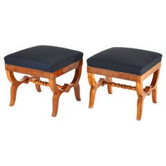 Wonderful Pair of Biedermeier Benches, Dating from the 1830s