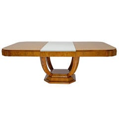 French Art Deco Table in the Style of Maurice Dufrene in Thuja Root Wood
