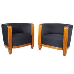 Pair of Elegant French Art Deco Armchairs