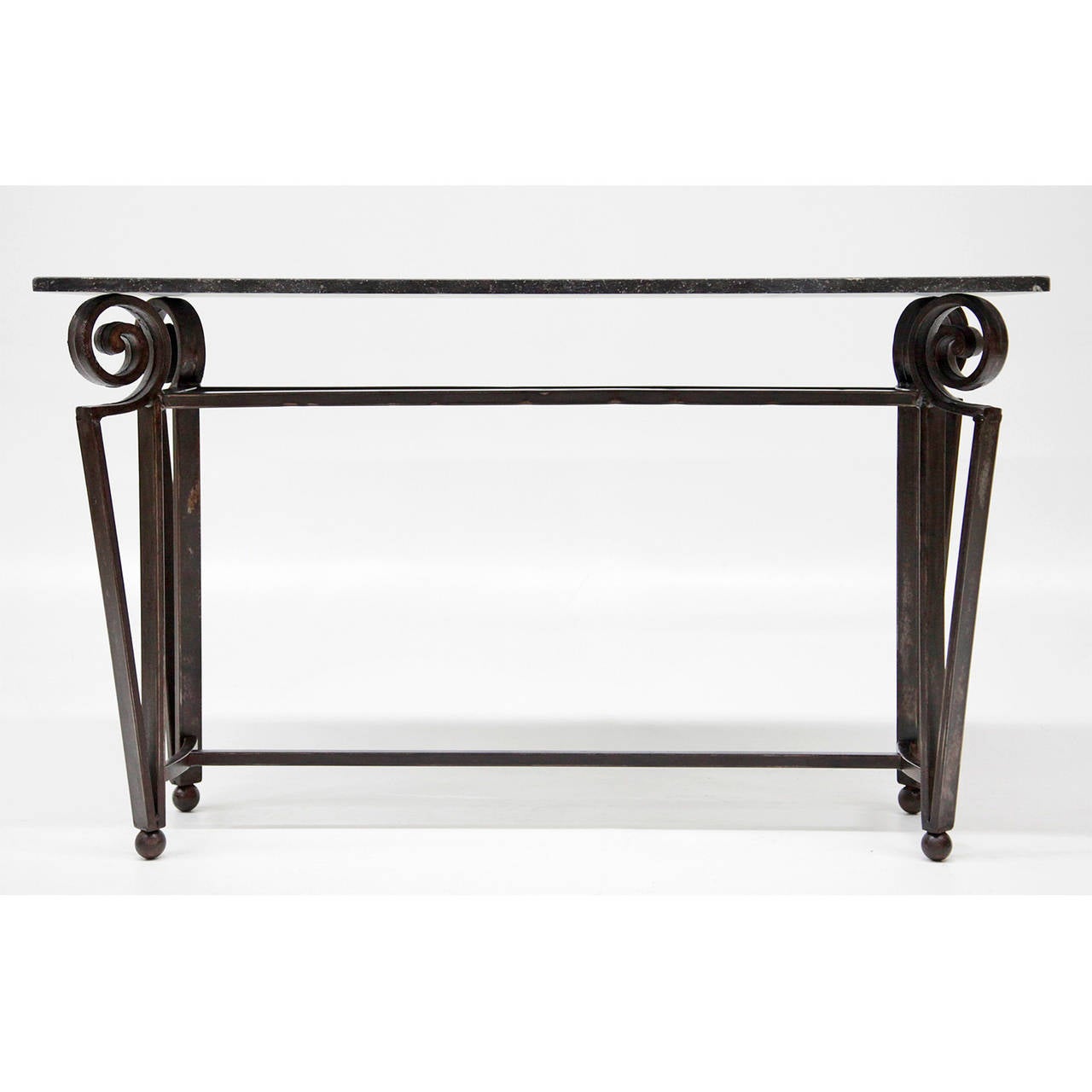 Beautiful french Console Table with black marble top