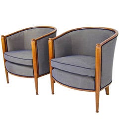 Elegant French Art Deco Armchairs