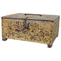 Stunning Exceptional Gothic Small Coffer from Italy, circa 1450