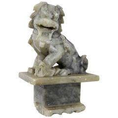 Antique Very Nice Chinese Marble Fu Dog, circa 19th to 20th Century