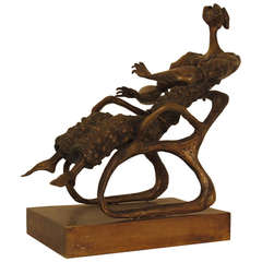 Exceptional Bronze "Figura In Poltrona" by Luciano Minguzzi