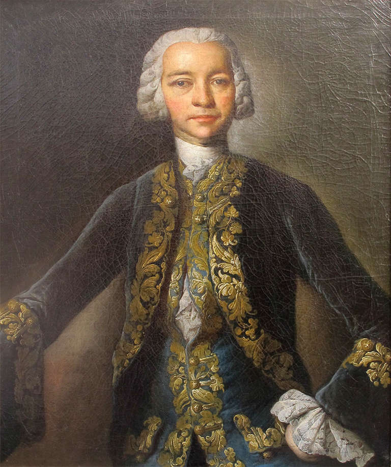 Beautiful 18th Century Painting showing the portrait of a South-German Nobleman. The painting is in excellent condition.