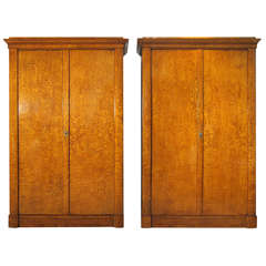 Rare Pair of Viennese Biedermeier Cupboards