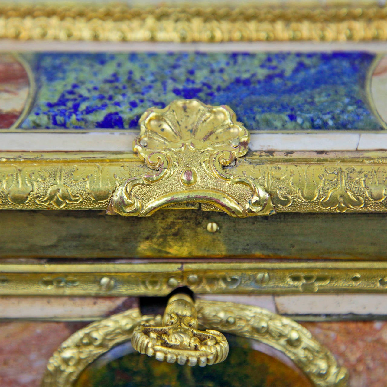 Stunning Document Casket with Marble and Semi-Precious Stones Occupied 5