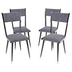Lovely Set of Four Italian Chairs, 1970s 3