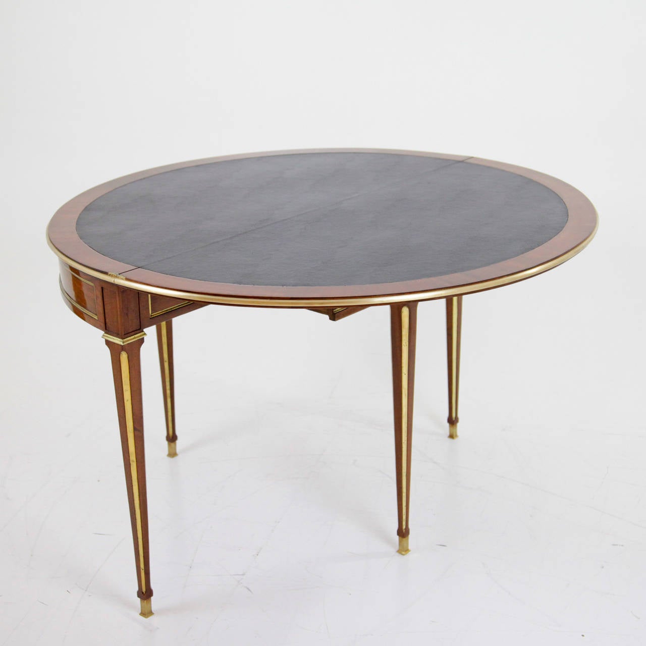 Veneer French Demilune Game Table, circa 1810
