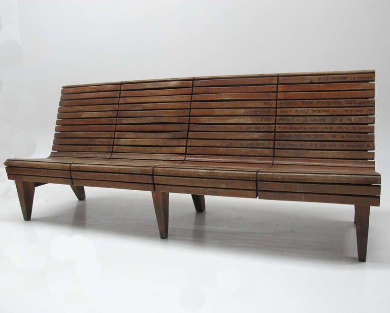 Spectacular Italian Bench from the 1950s In Good Condition In Greding, DE