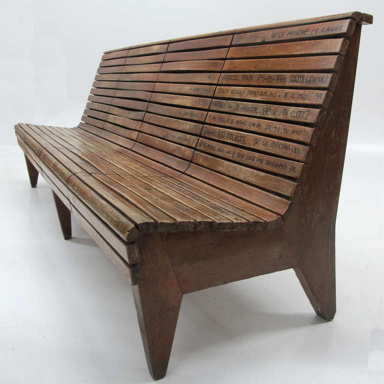 Mid-20th Century Spectacular Italian Bench from the 1950s