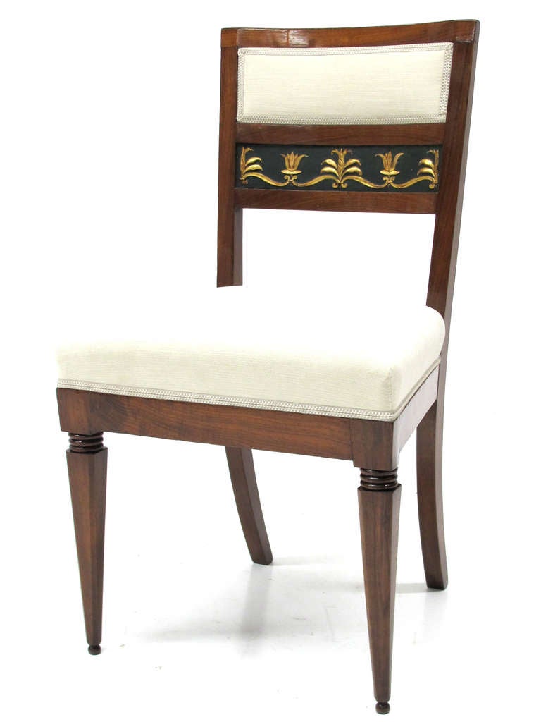 Set of Six Italian Biedermeier Chairs, circa 1820 In Excellent Condition In Greding, DE