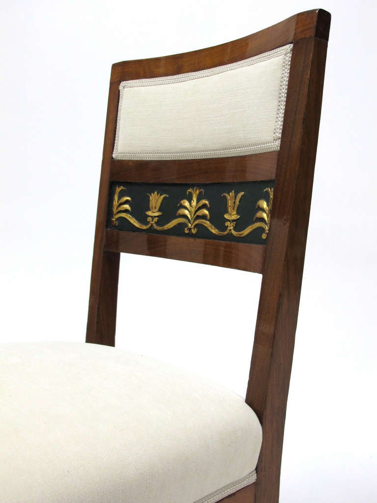 Set of Six Italian Biedermeier Chairs, circa 1820 2