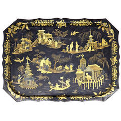 French Chinoiserie Tray from the 19th Century