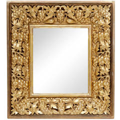 Mirror in Richly Ornamented Stucco Frame, 1840s