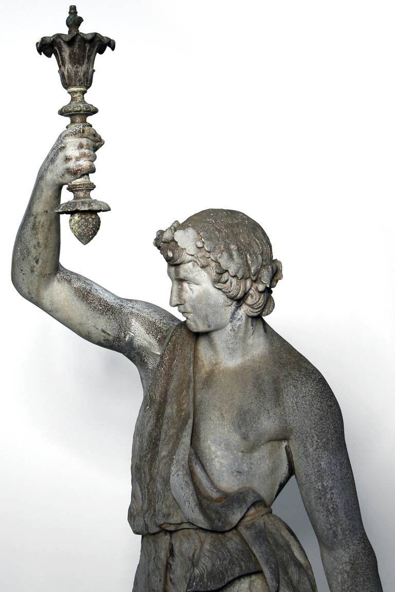 Neoclassical Important Hercules Plastic Statue from Berlin, 1840