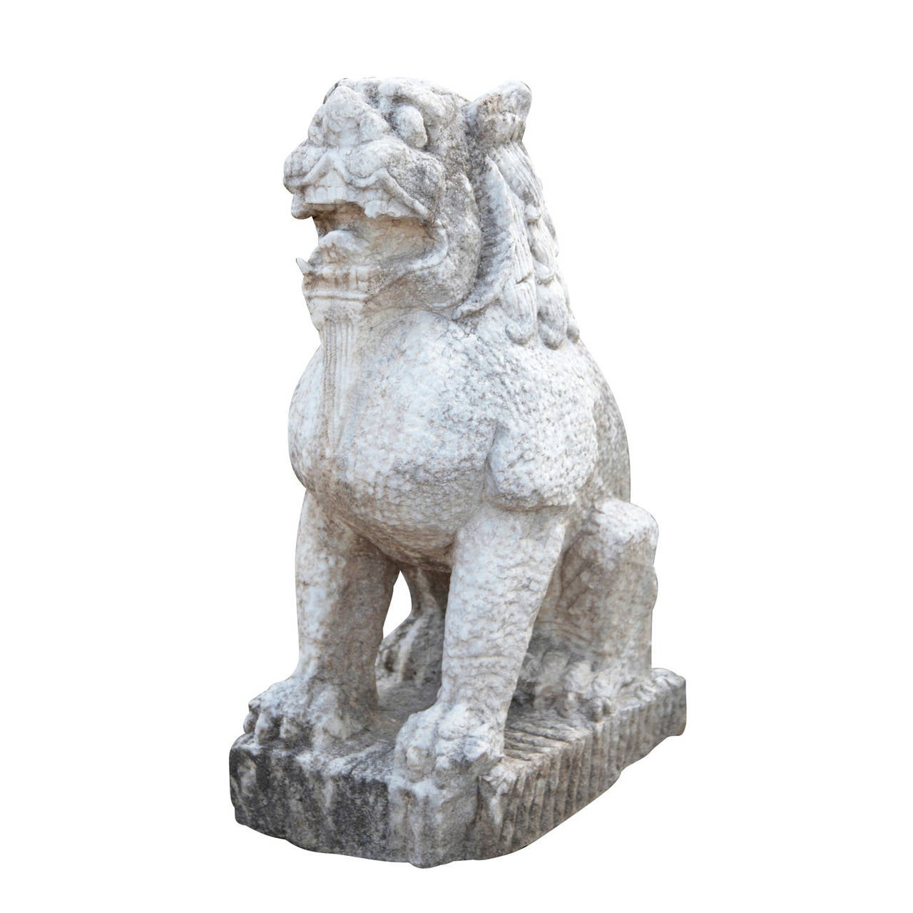 Very nice Marble Fu Dog, 2nd Half of 20th Century. In Good Condition In Greding, DE