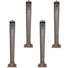 Four imposant Iron Piers from Germany, circa 1910