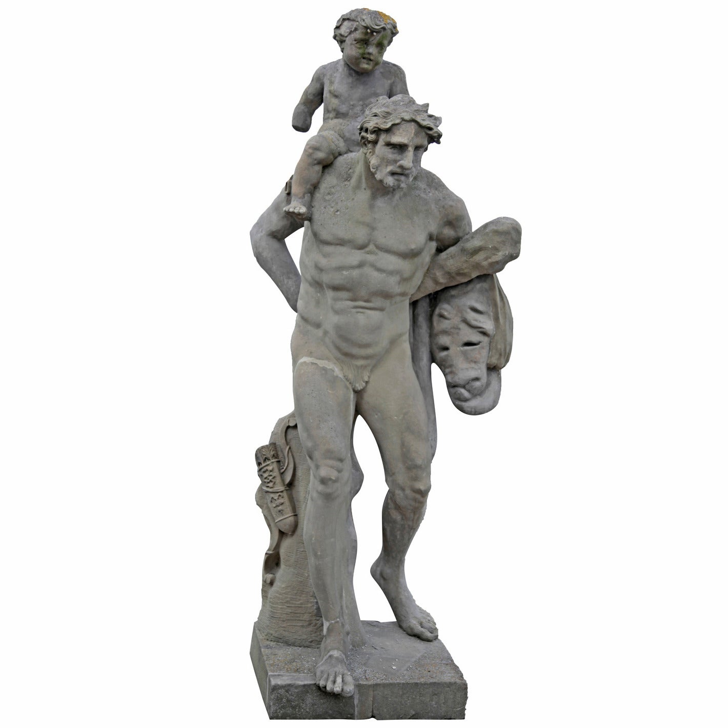 German Herakles Statue out of Sandstone, circa 1720s