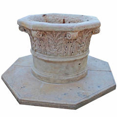 Italian Red Verona Marble Fountain in Antique Style from the 20th Century