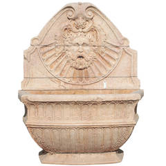 Italian Rosso Verona Wall Fountain from the 20th Century