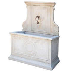 Vintage Marble Wall Fountain from the 20th Century.