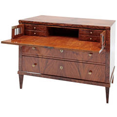 Antique Very nice German Biedermeier Writing Chest of Drawers from the 1820s.