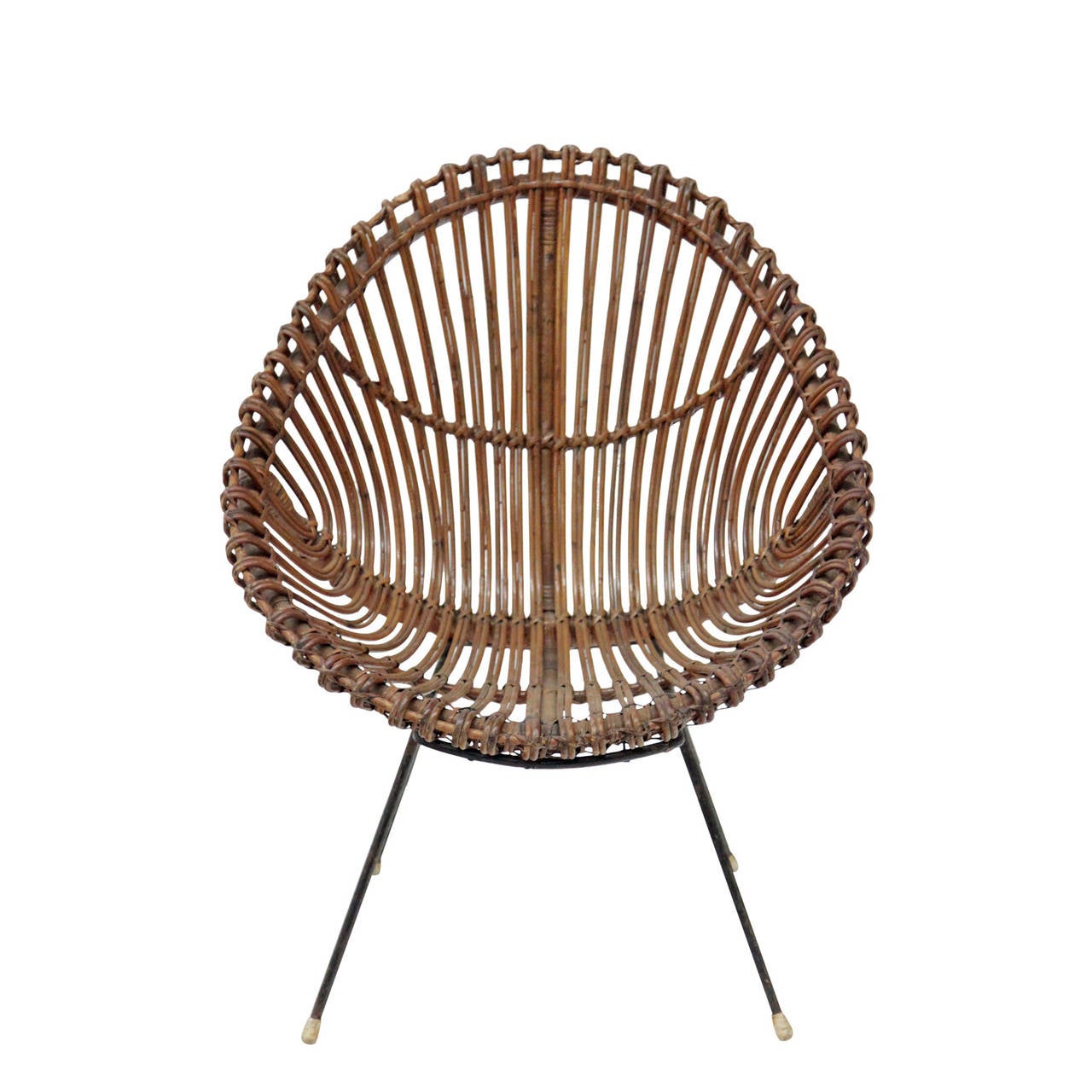 Mid-Century Modern Wicker Chair