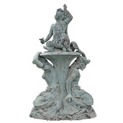 Metal (Bronze) Fountain with Triton and Nereide