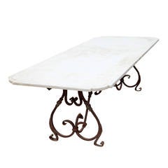 Garden Table with Stone Top 5