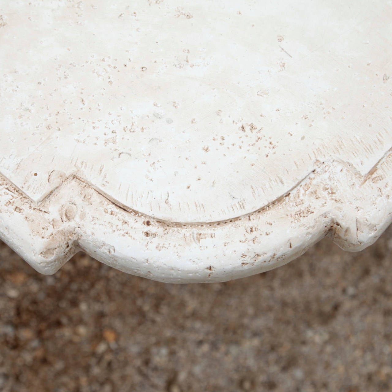 20th Century Garden Table with Stone Top