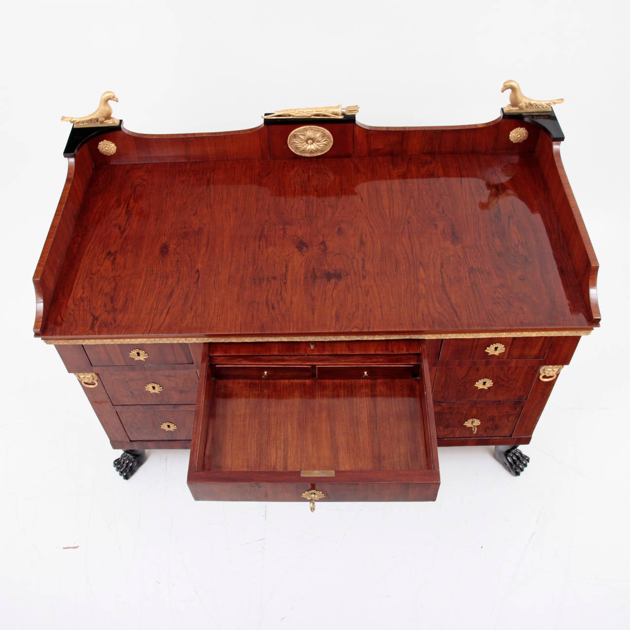 Walnut Empire Writing Desk, circa 1810