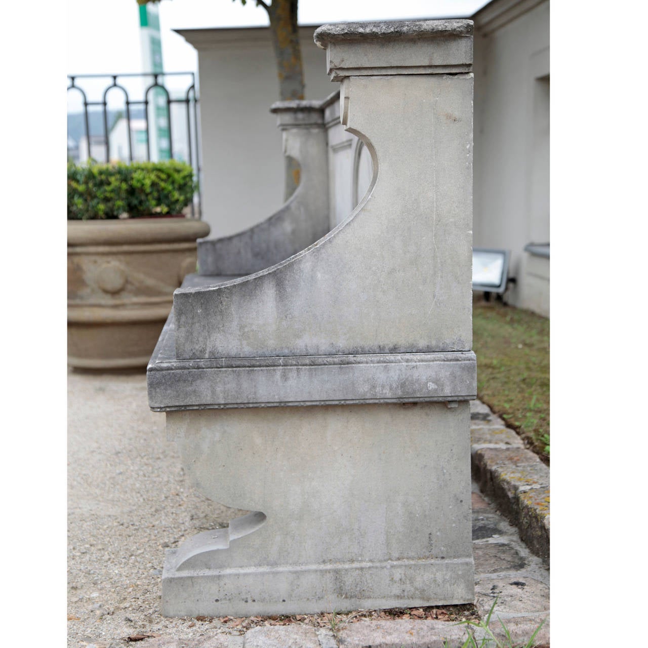 Neoclassical Elegant English Park Bench from the 20th Century