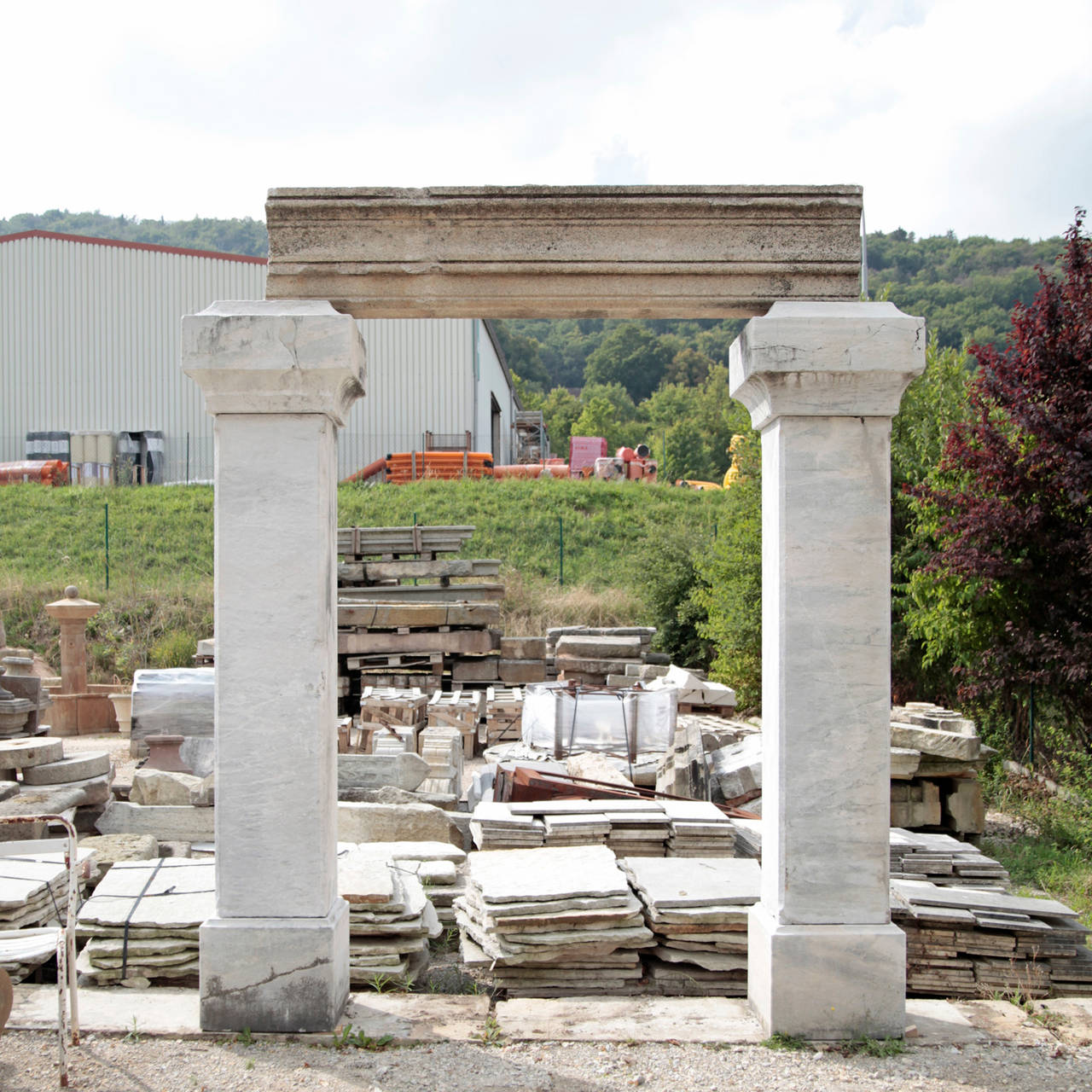 Neoclassical Pair of Italian Pillars from the 19th or 20th Century