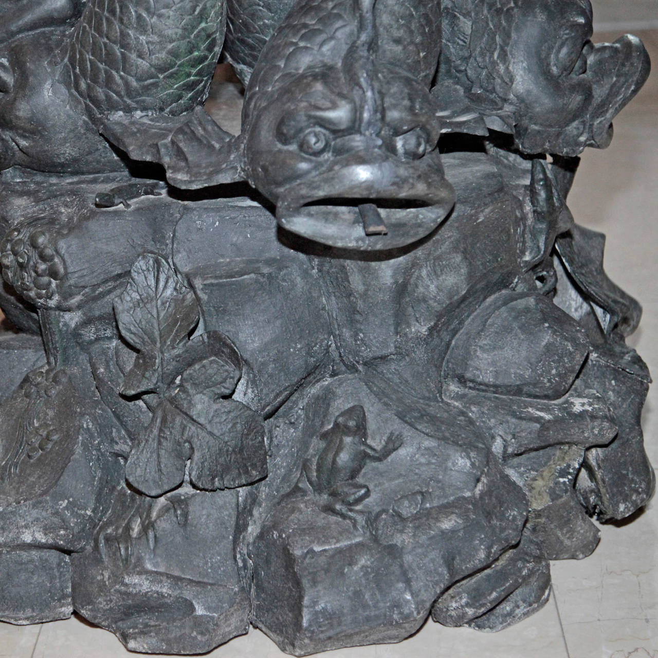 Imposant Zinc Alloy Gargoyle, Depiction of Triton from the Mid-19th Century 1