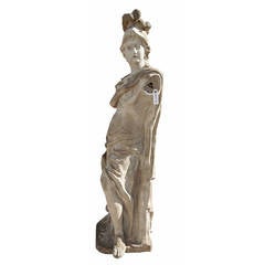 Gorgeous German Sandstone Statue of Goddess Minerva, 18th Century.