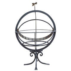 Vintage Intriguing Globe-shaped Sundial from the 2nd Half 20th Century.