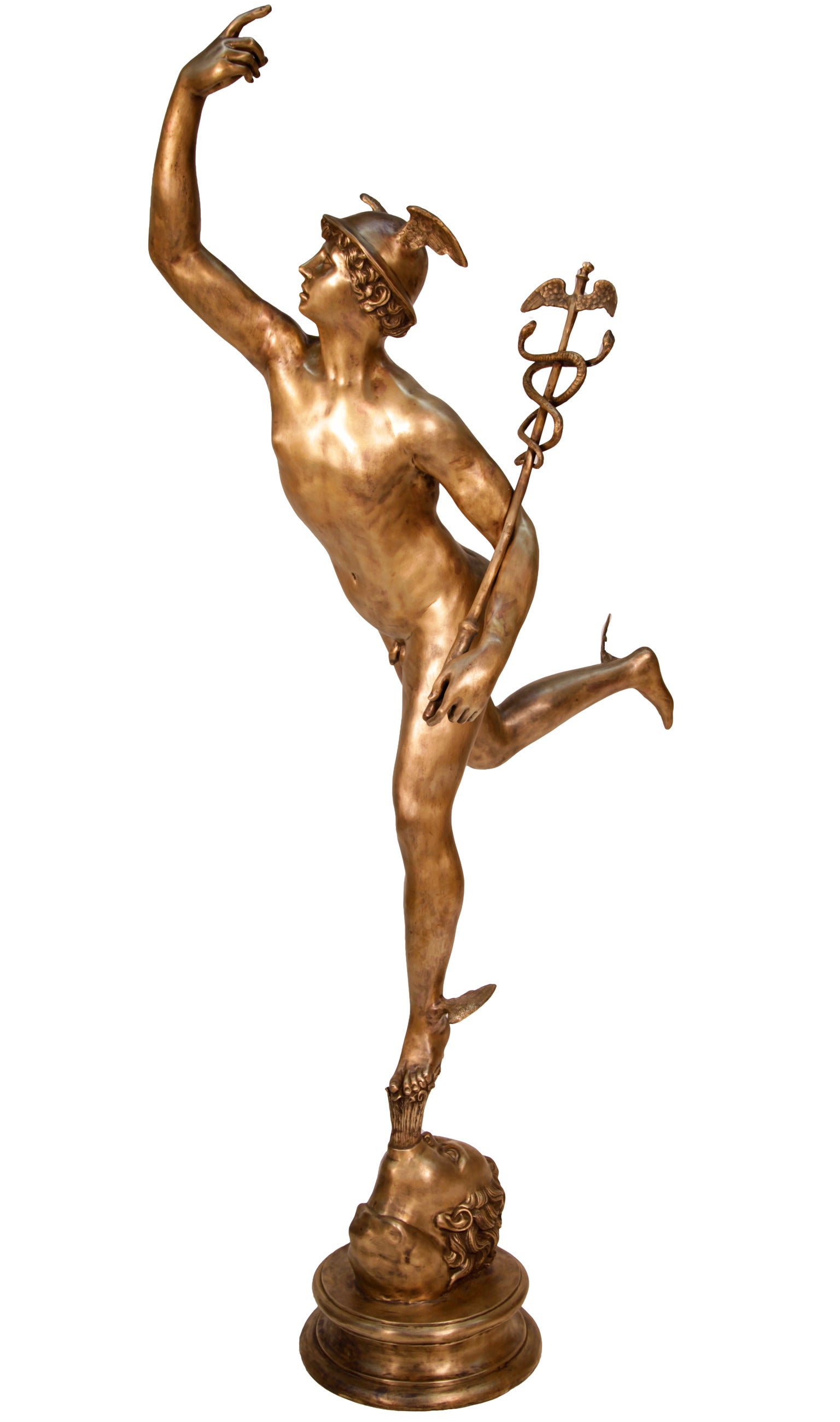 Flying Mercury Bronze Statue after Giambologna