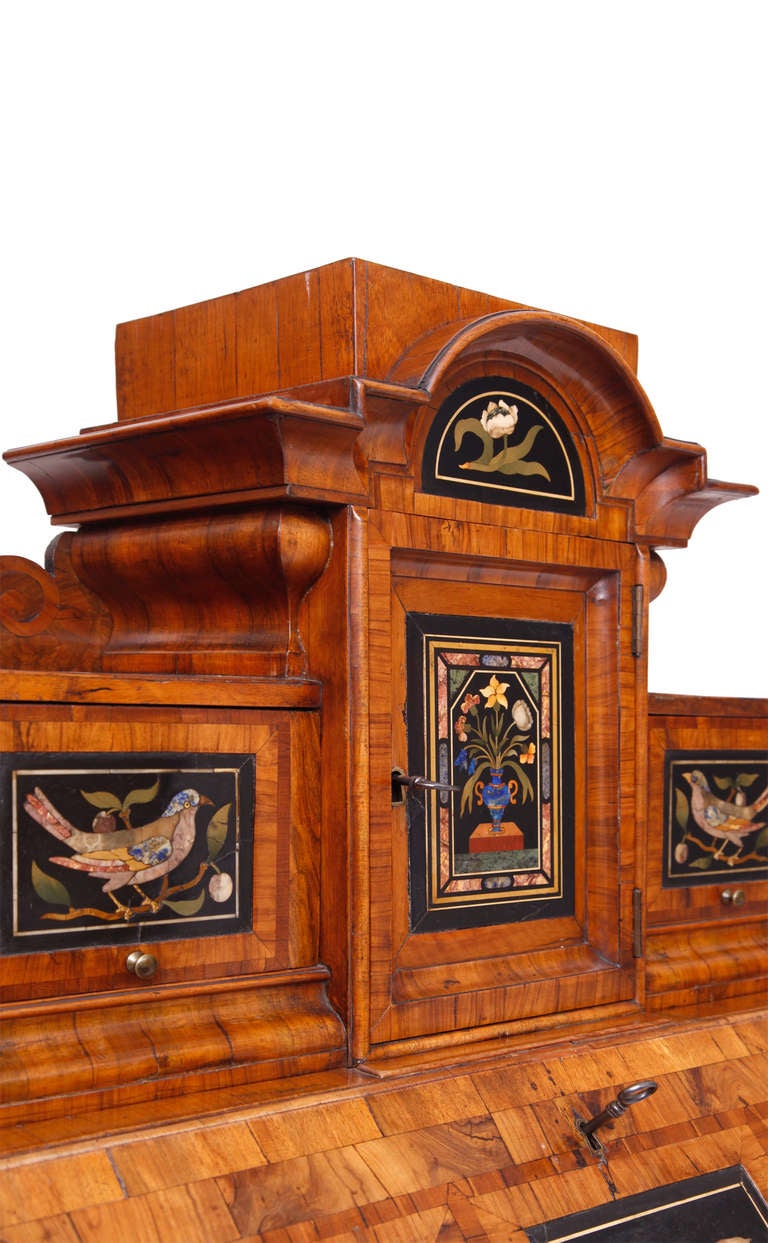 Baroque Cabinet Desk with Pietra Dura Inlays 1