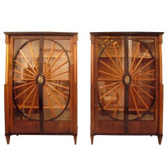 Antique Pair of Stunning Early Biedermeier Bookcases