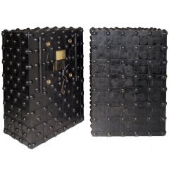 Magnificent Pair of French Charles X Hobnail Safes