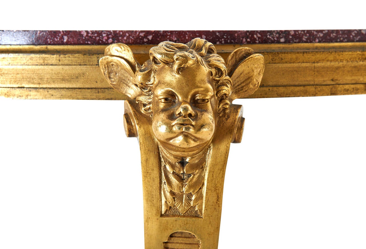 Italian Gilt Bronze Gueridon, circa 1805