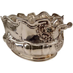 Silver Swiss Wine Cooler Bottle Holder made in Geneva, Switzerland, circa 1900 9