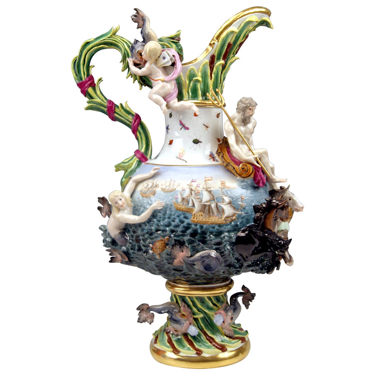 Meissen Porcelain Huge Ewer Water by Kändler made 19th century