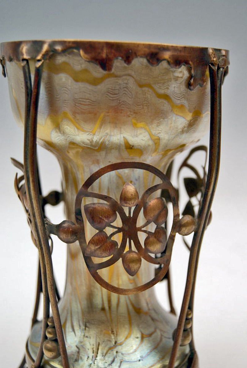 Metalwork Vase Loetz Widow Klostermuehle Bohemia Art Nouveau Decor PG  7506  c.1900