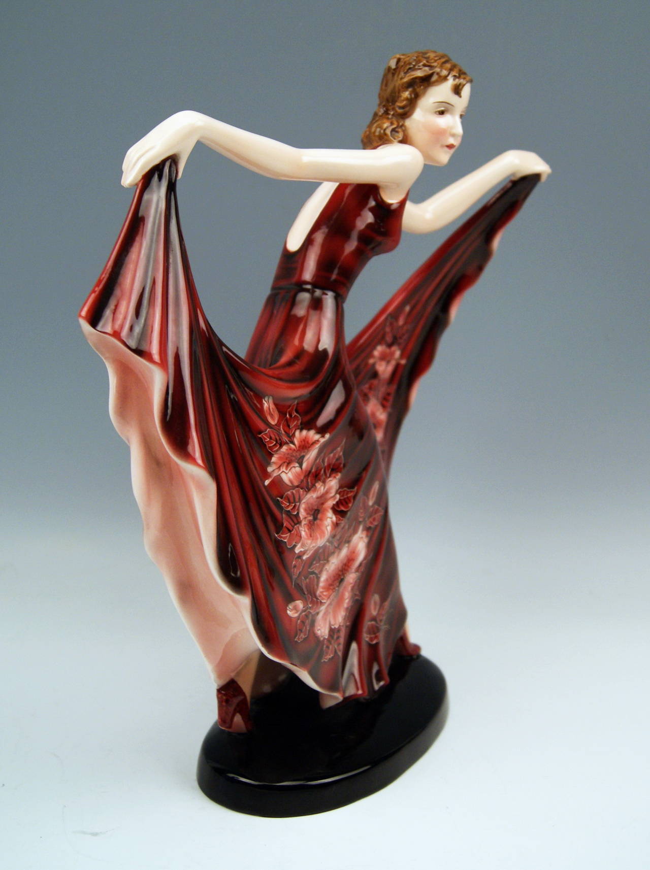 Art Deco Goldscheider Vienna Lady Dancer Arabella By Stefan Dakon C.1937