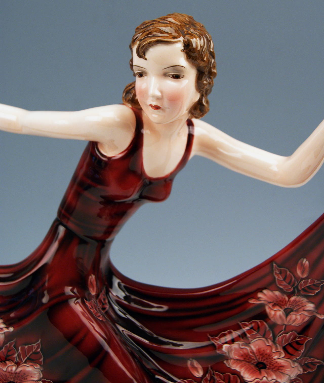 Mid-20th Century Goldscheider Vienna Lady Dancer Arabella By Stefan Dakon C.1937