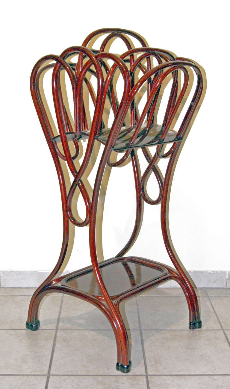 Art Nouveau Thonet Vienna Support for Newspapers Number 2  circa 1900-1905