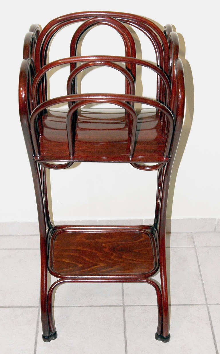 Austrian Thonet Vienna Support for Newspapers Number 2  circa 1900-1905