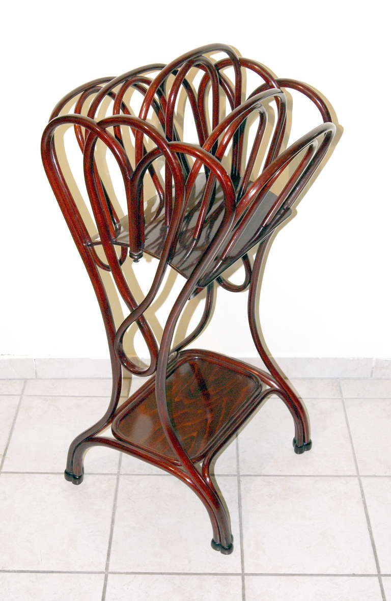 20th Century Thonet Vienna Support for Newspapers Number 2  circa 1900-1905
